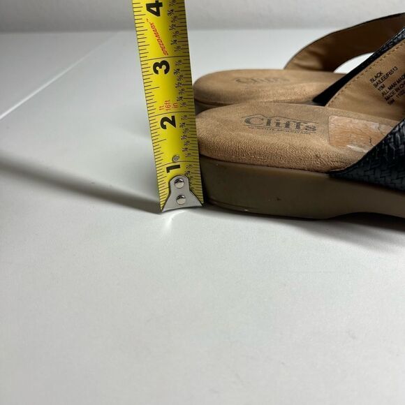 CLIFFS BY WHITE MOUNTAIN Women's Bailee Sandals Black Silver Size 10M - Picture 2 of 9